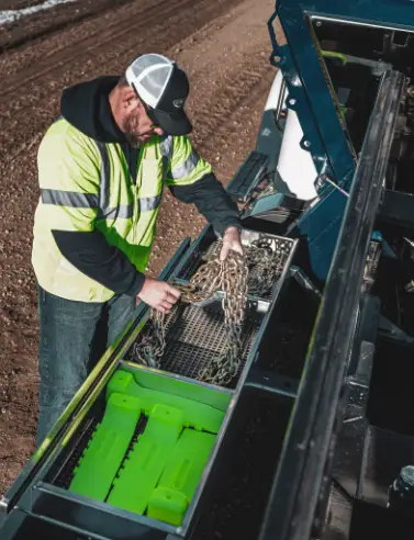 box top trays in use