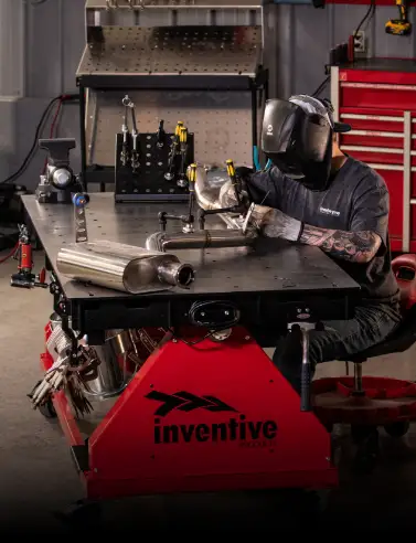 POWERLIFT™ WELD TABLE in use by engineer